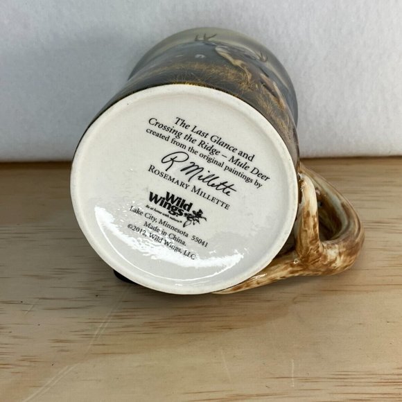 Wild Wings Mule Deer The Last Crossing Sculpted Mug by Rosemary Millette - Picture 8 of 11